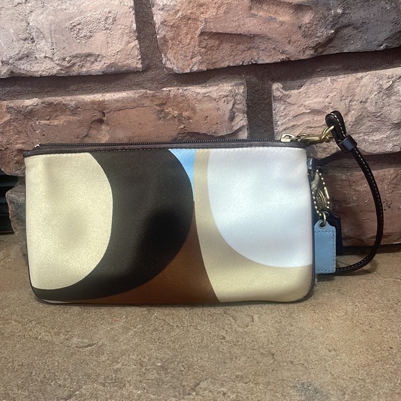 COACH Scarf Print Mini Pouch with Strap - Picture 2 of 8